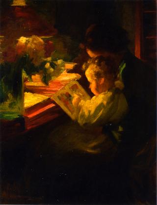 Mother and Daughter Reading