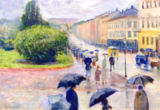 Karl Johan in the Rain