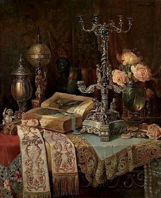 Still Life with Books and Scientific Instruments on a Table