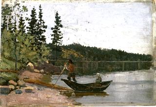 Man and Woman in a Boat