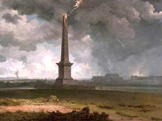 The Nelson Monument on Glasgow Green Struck by Lightning