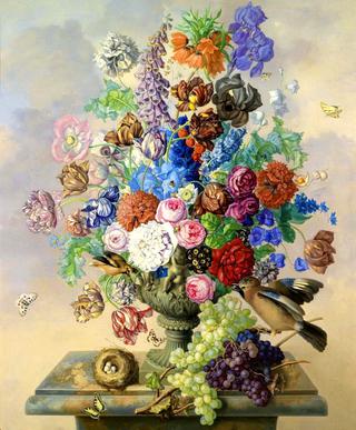 Still Life with Flowers and Birds