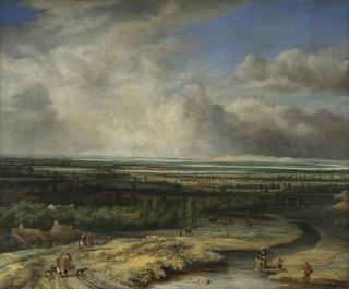 An Extensive Landscape with a Hawking Party