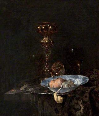 Still Life:  Silver-Gilt Goblet and Bowl of Fruit