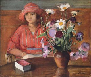 Young girl with flowers