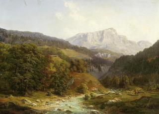 Panoramic Landscape in the Alps