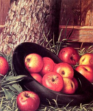 Still Life of Apples in a Hat