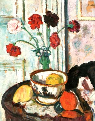 Still Life with Carnations and Fruit