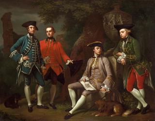 Conversation Piece (Portrait of James Grant of Grant, John Mytton, the Honorable Thomas Robinson, and Thomas Wynne)