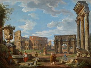 Capriccio with the Colosseum and the Arch of Constantine