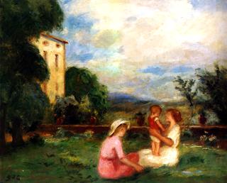 Woman and Child in the Garden