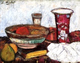 Still Life with Vase and Bowl