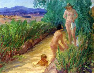 Bathers in the Acequia Madre