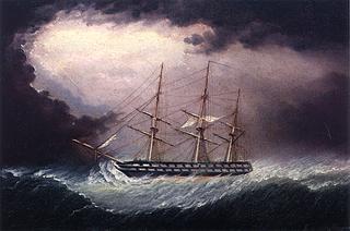 A British Warship in Heavy Weather