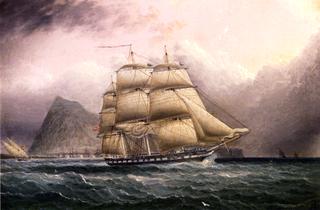 American Frigate off Gilbraltar