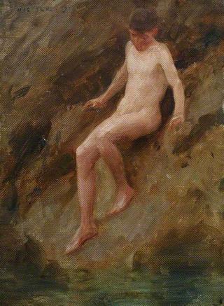 Nude Boy on a Rock