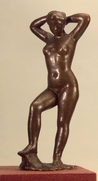 Standing Woman-Bather Fixing Her Hair
