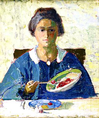 Clara Eating Strawberries