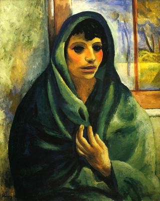 Girl with Green Shawl