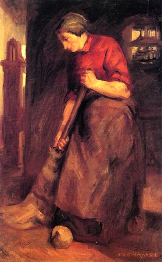 Woman Sweeping