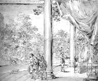 Figures in a Loggia
