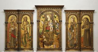 Enthroned Virgin and Child, with Angels and Saints Bonaventure, John the Baptist, Louis of Toulouse,