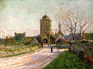 Arrival at Locronan, Finistère, Winter Sun