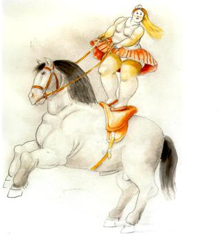Circus Woman on a Horse