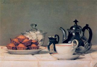 Still Life with Tea, Sugar, Biscuits & Cream