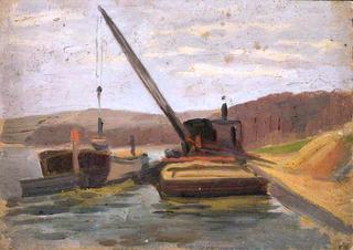 Barges on a River