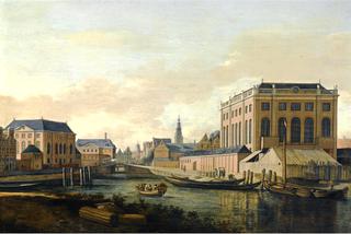 Amsterdam, a view of the Portuguese and the Grote Synagogue