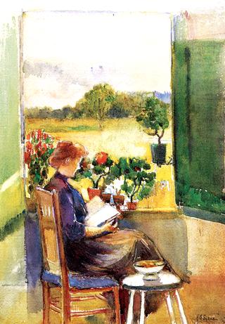 Reading by an Open Window