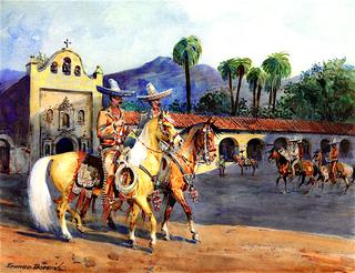Charros in Mission Courtyard