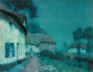 Moonlight, a Devonshire Village