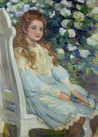 Portrait of a Girl wearing a Blue Dress