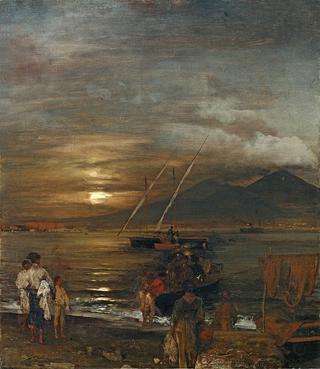 The Bay of Naples in Moonlight