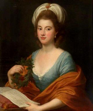 Portrait of Miss Frances Browne Holding Music and a Wreath