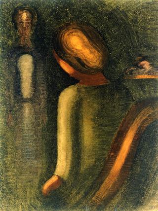 Seated Woman and Two Figures