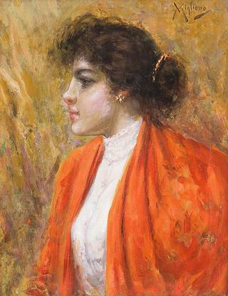 Girl with Orange Shawl