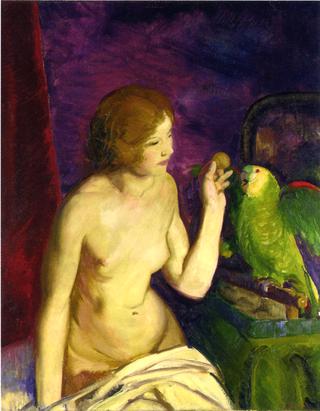 Nude with a Parrot