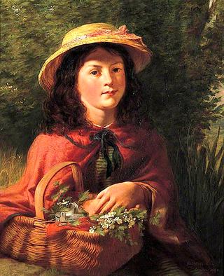 Young Girl with a Basket of Flowers