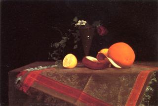 Still Life with Fruit and Vase of Flowers