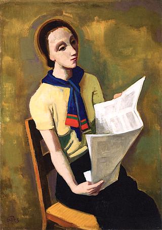 Woman Reading a Newspaper