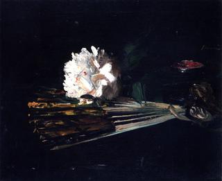 Still Life with a Fan and a Carnation