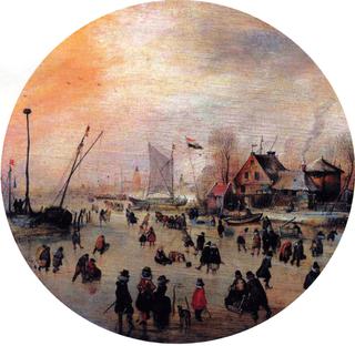 Winter Landscape with Skaters