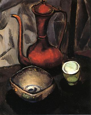 Still Life with Red Tea Kettle