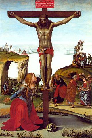 与抹大拉的马利亚同钉十字架