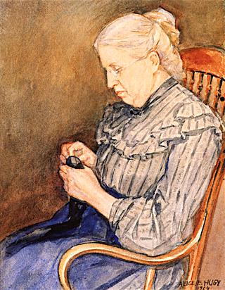 Woman Sitting in a Rocking Chair