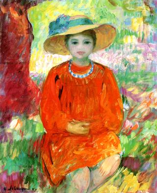 Portrait of a Girl in an Orange Dress