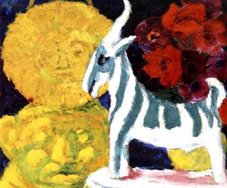 Still Life with Striped Goat